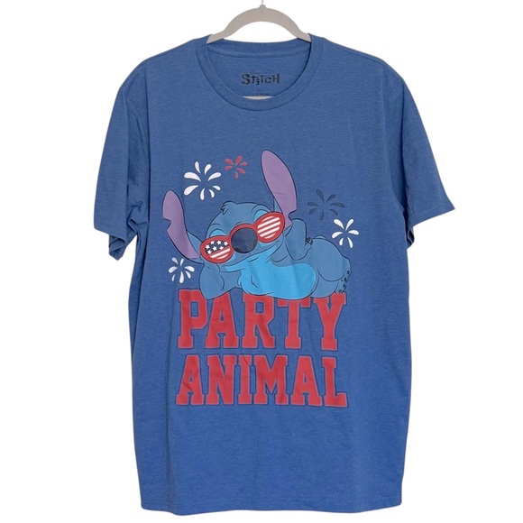 NWOT Blue Stitch Party Animal T-Shirt Size Large - Picture 1 of 5